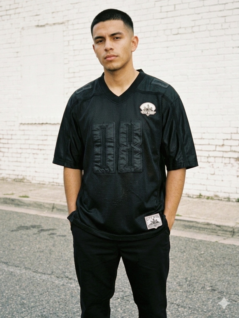 Steve & Barry’s 08 Jersey All Black Mesh Football Style Vintage Y2K Mens XXL